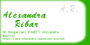 alexandra ribar business card